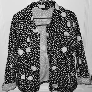 Marimekko Black and White Polka Dot Blazer